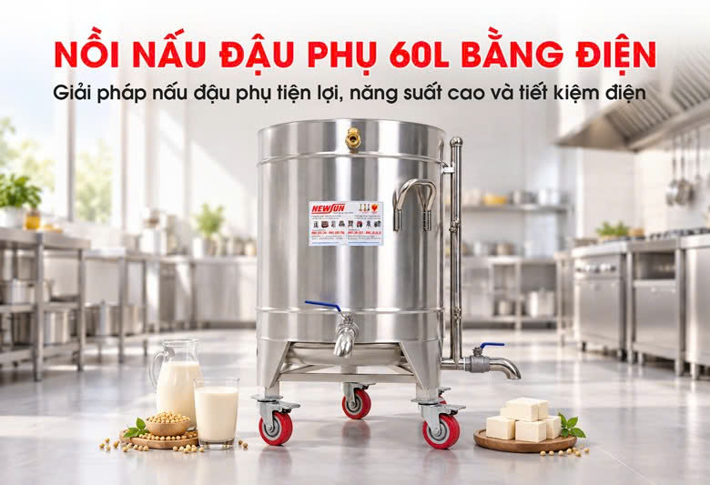 Nồi nấu đậu bằng điện 60L