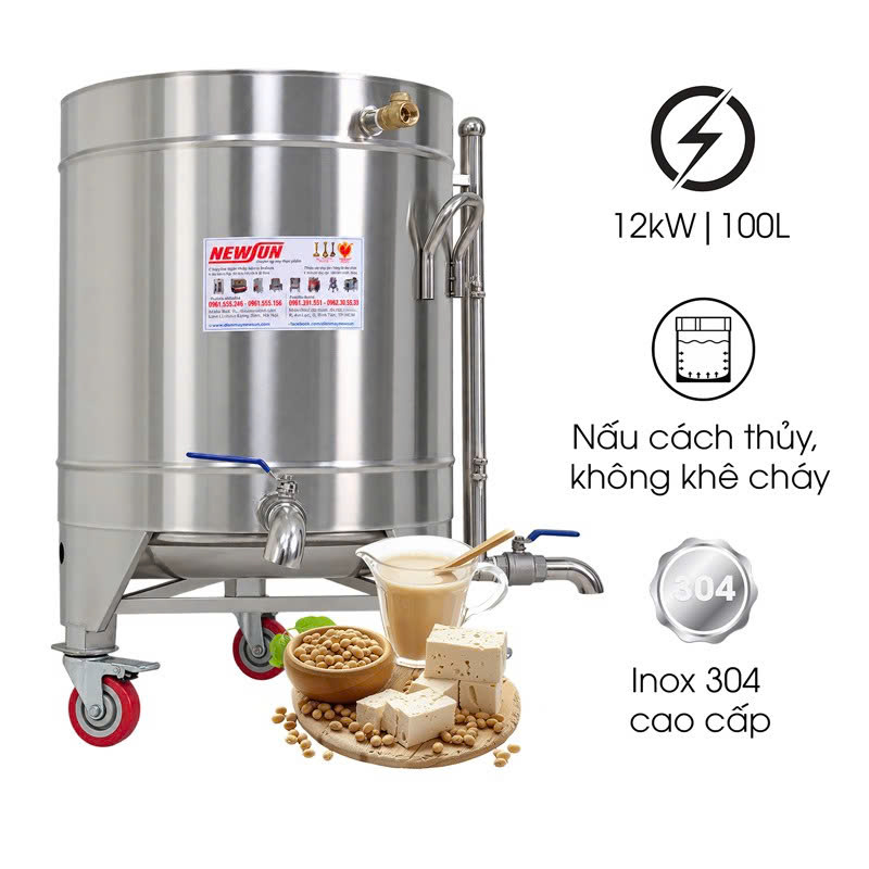 Nồi nấu đậu bằng điện 100L