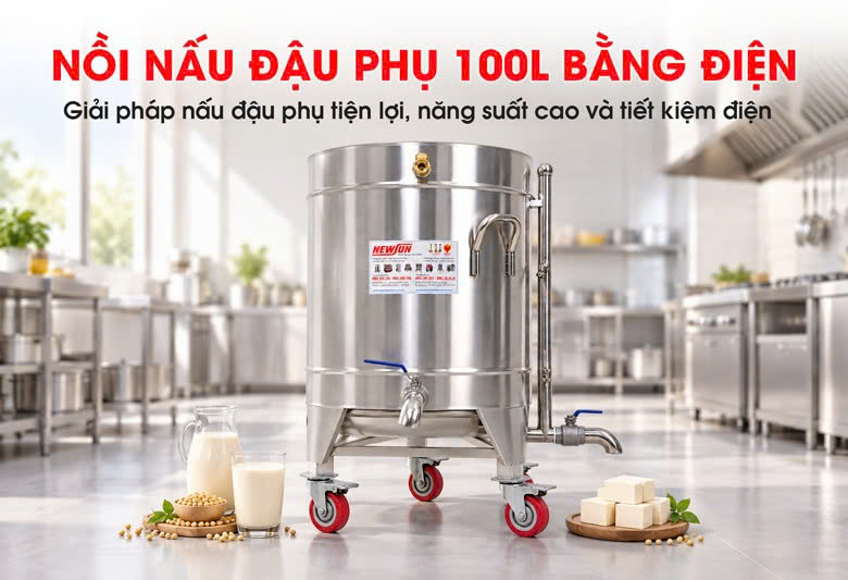 Nồi nấu đậu bằng điện 100L