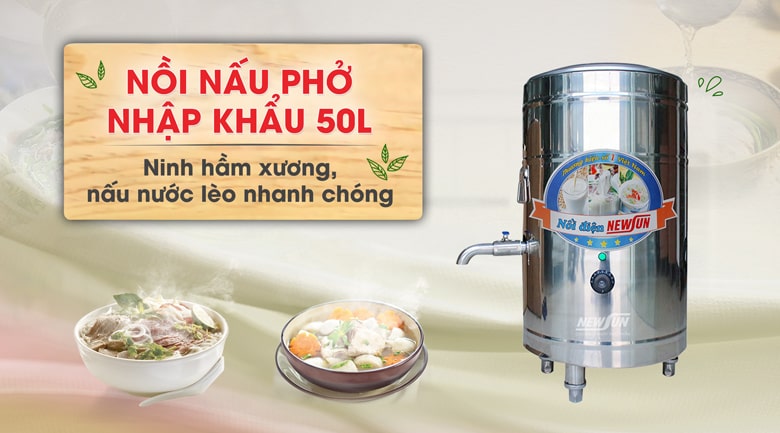 nồi nấu phở nhập khẩu 50 lít