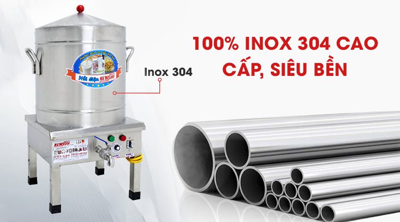 Bền bỉ, sáng bóng nhờ làm từ inox cao cấp 304  Bền bỉ, sáng bóng nhờ làm từ inox cao cấp 304