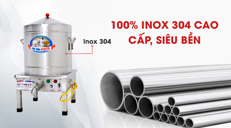 Bền bỉ, sáng bóng nhờ làm từ inox cao cấp 304  Bền bỉ, sáng bóng nhờ làm từ inox cao cấp 304