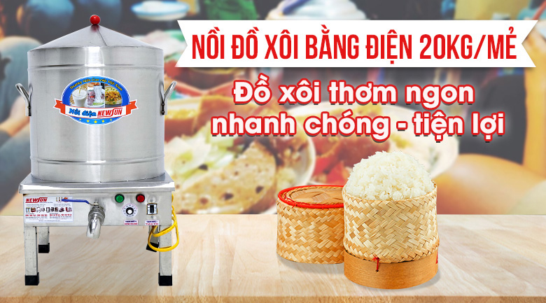 Nồi nấu xôi bằng điện 20kg/mẻ