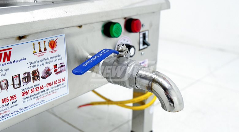 Van xả đáy nồi nấu xôi bằng điện 20kg/mẻ
