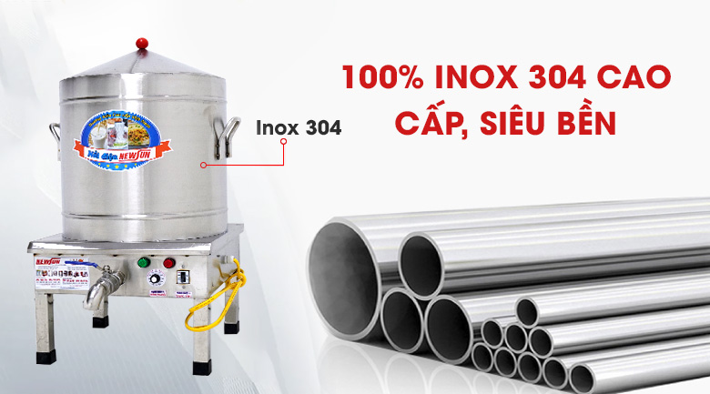 Bền bỉ, sáng bóng nhờ làm từ inox cao cấp 304 
