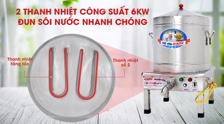 Tiết kiệm thời gian đồ xôi nhờ sử dụng thanh nhiệt công suất cao