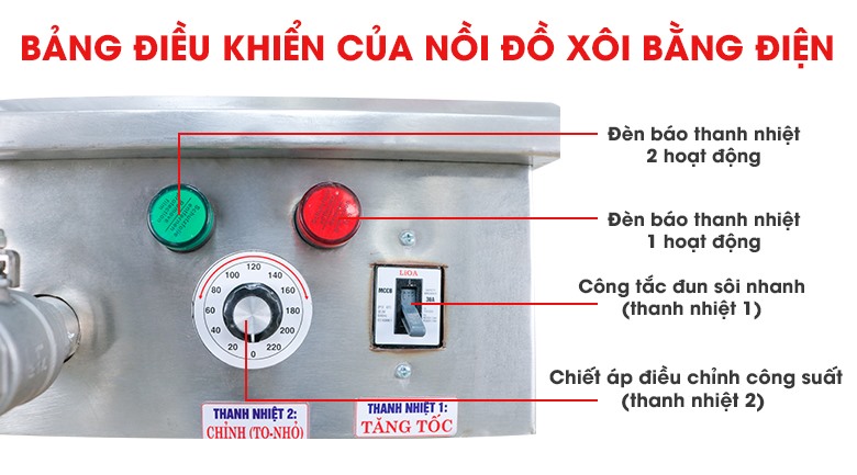 Tăng giảm công suất linh hoạt thông qua bảng điều khiển dễ sử dụng