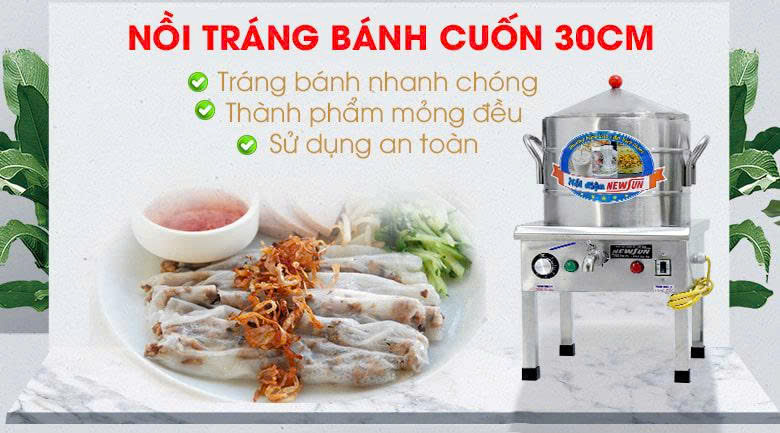 Nồi tráng bánh cuốn điện 30cm chính hãng NEWSUN sản xuất Nồi tráng bánh cuốn điện 30cm chính hãng NEWSUN sản xuất