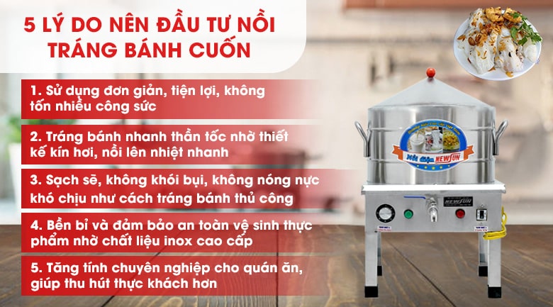 Vì sao nên sử dụng nồi tráng bánh cuốn điện 40cm? Vì sao nên sử dụng nồi tráng bánh cuốn điện 40cm?