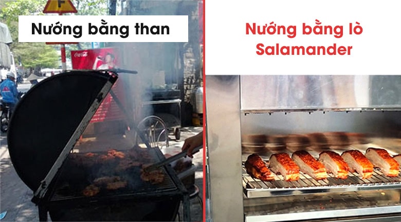 Lò nướng salamander dùng gas