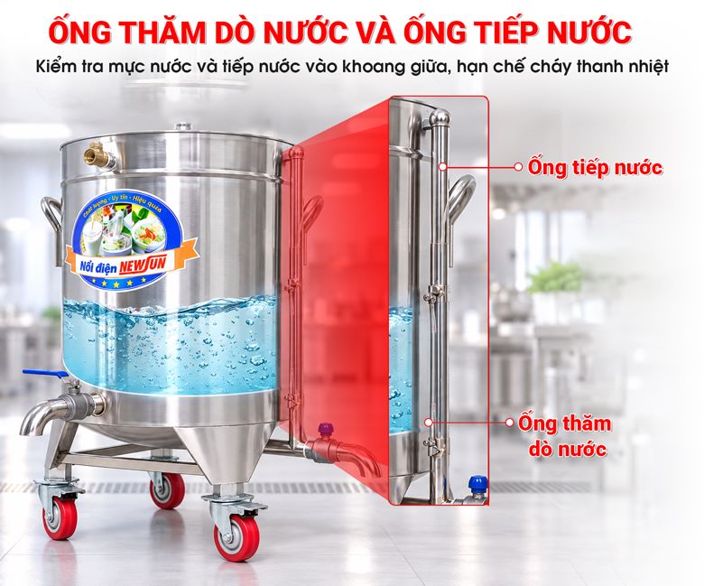Ống tiếp nước và ống thăm dò