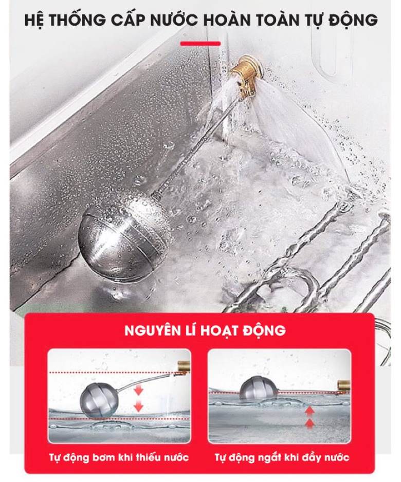 Tiện lợi, an toàn với phao cấp nước tự động Tiện lợi, an toàn với phao cấp nước tự động