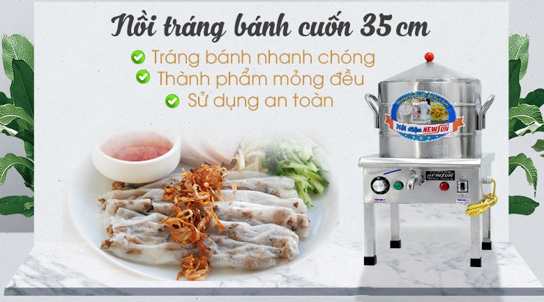 Nồi tráng bánh cuốn điện 35cm