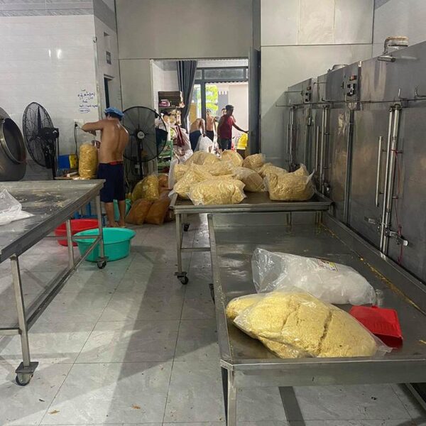 Máy rang chà bông công nghiệp Sử dụng trong thực tế