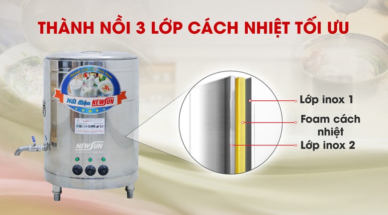thành nồi 3 lớp cách nhiệt tối ưu thành nồi 3 lớp cách nhiệt tối ưu