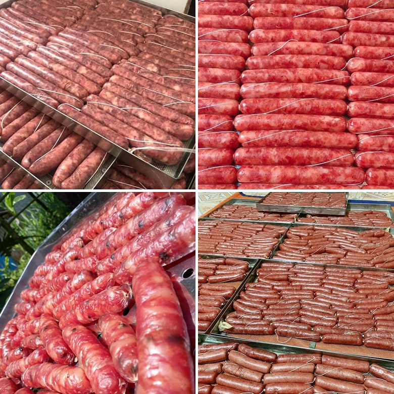 Thành phẩm lạp xưởng khi sử dụng tủ sấy chuyên dụng Thành phẩm lạp xưởng khi sử dụng tủ sấy chuyên dụng