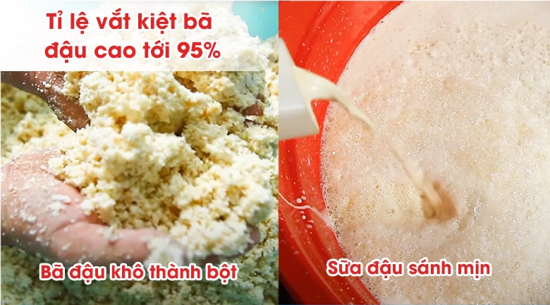 tỉ lệ vắt kiệt tới 95%