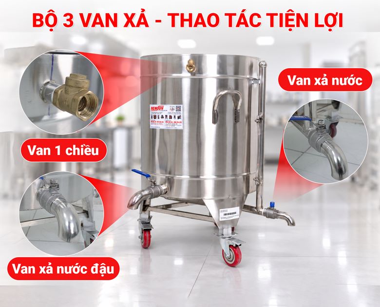 Bộ 3 van xả tiện lợi