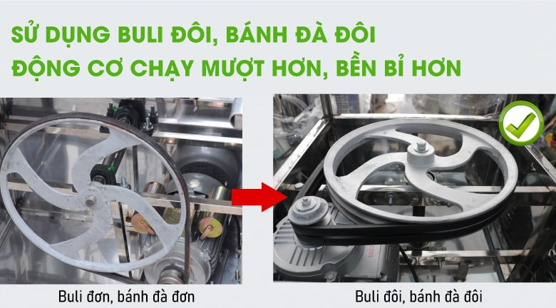 Buli đôi, bánh đà đôi chạy mượ mà, bền bỉ