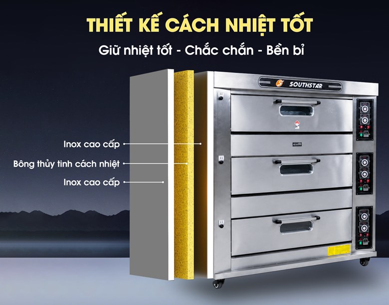 Bền bỉ nhờ chất liệu cao cấp và tiết kiệm gas với thiết kế cách nhiệt