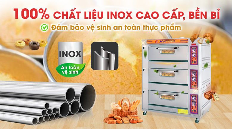Chất liệu cao cấp, bền bỉ và an toàn vệ sinh thực phẩm Chất liệu cao cấp, bền bỉ và an toàn vệ sinh thực phẩm