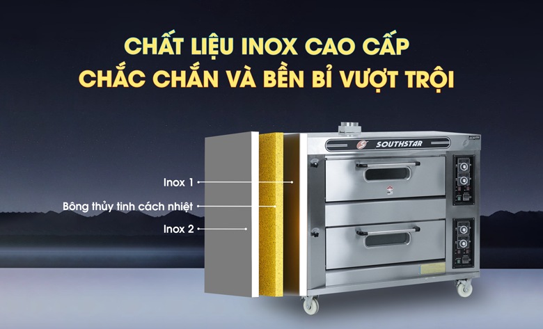 Chất liệu inox cao cấp, bền bỉ Chất liệu inox cao cấp, bền bỉ