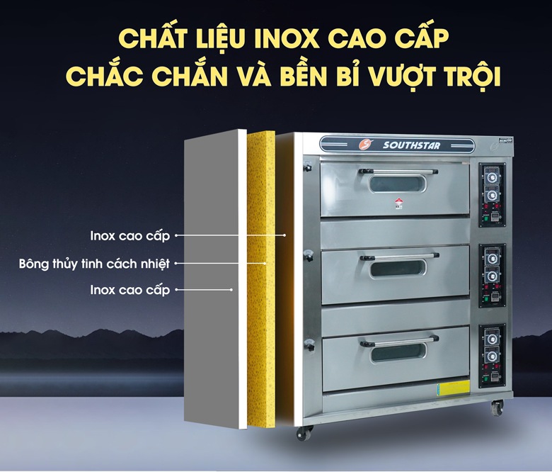 Chất liệu inox cao cấp, bền bỉ