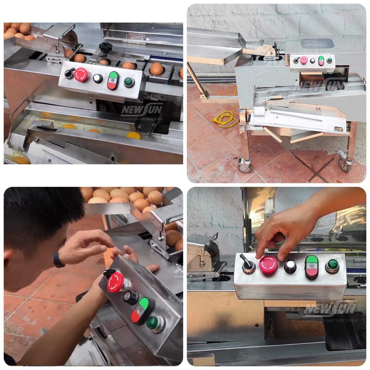 Khách hàng sử dụng máy tách lòng đỏ trứng