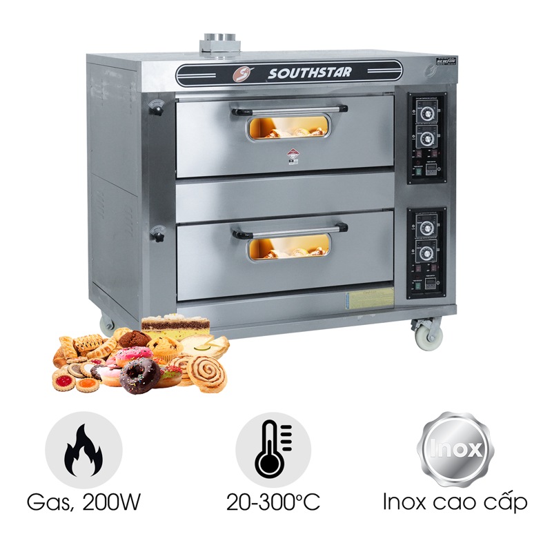 Lò nướng bánh ngọt dùng gas 2 tầng 4 khay Southstar YXY-40A