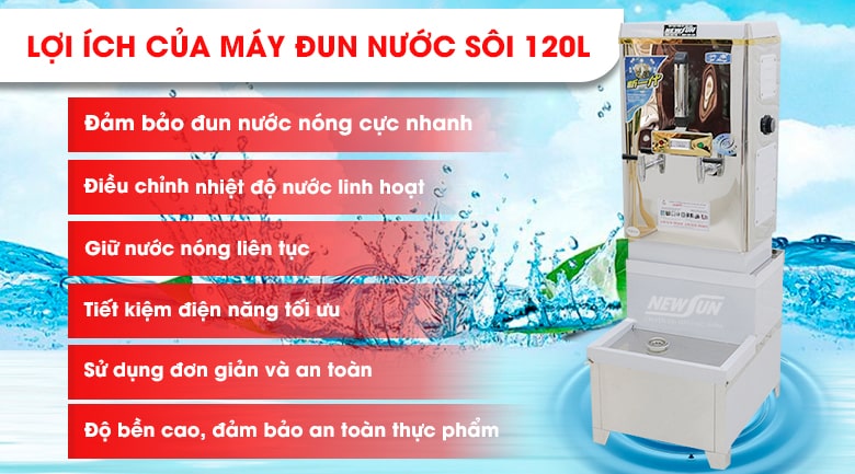 Lợi ích khi sử dụng máy đun nước nóng 120 lít NEWSUN Lợi ích khi sử dụng máy đun nước nóng 120 lít NEWSUN