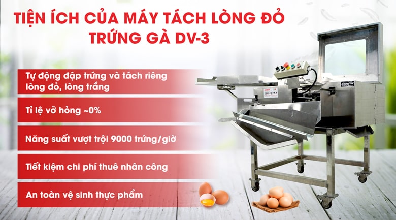 lý do nên đầu tư sử dụng máy tách lòng đỏ trứng gà DV-3