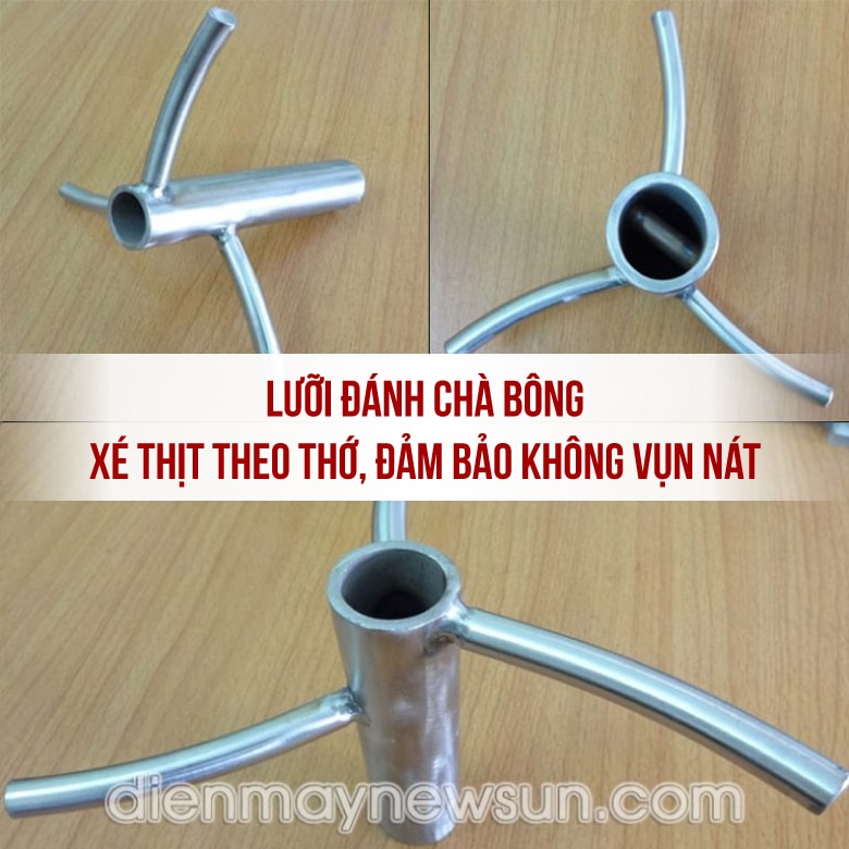 Tay đánh ruốc xé thịt theo thớ, không vụn nát