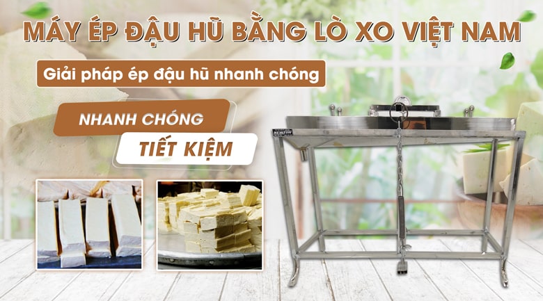 Máy ép đậu hũ bằng lò xo Việt Nam