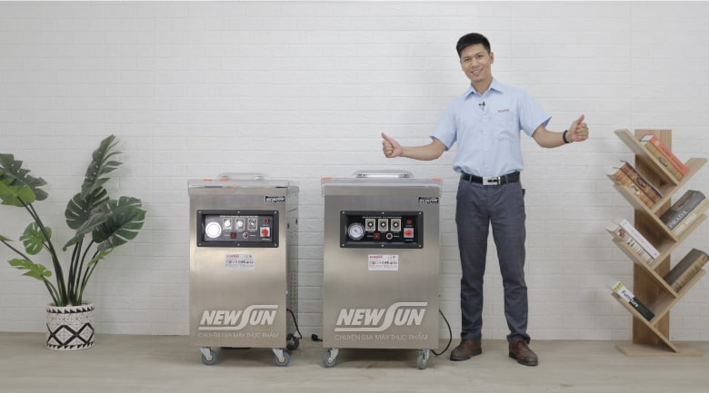 Máy hút chân không thực phẩm 1 buồng DZQ 400 và DZQ 500 NEWSUN Máy hút chân không thực phẩm 1 buồng DZQ 400 và DZQ 500 NEWSUN
