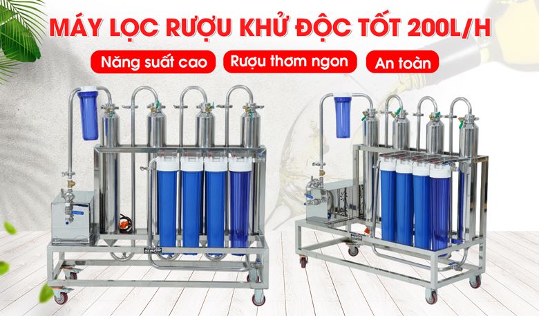 Máy lọc rượu khử độc tố 200l/h