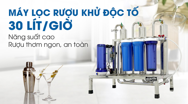 Máy lọc rượu khử độc tố 30l/h - Điện máy thực phẩm NEWSUN