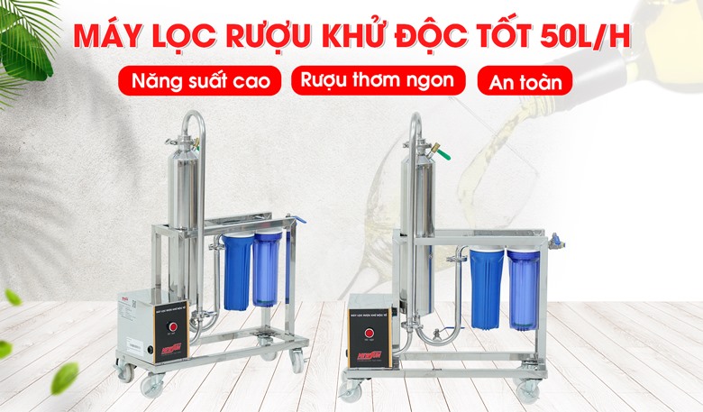 Máy lọc rượu khử độc tố 50L/H