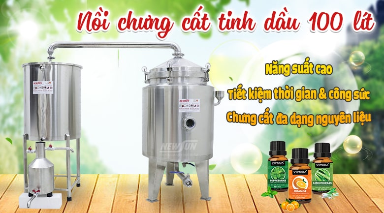 Nồi chưng cất tinh dầu 100 lít - Điện máy NEWSUN