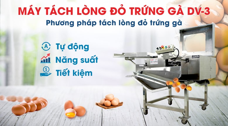 Máy tách lòng đỏ trứng gà DV-3 (9000 trứng/h)
