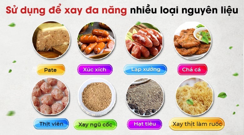Xay đa năng nhiều loại nguyên liệu