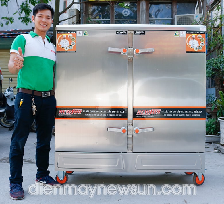Tủ nấu cơm công nghiệp nhập khẩu 24 khay
