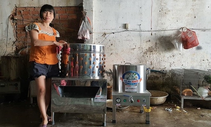 lông  Máy vặt lông gà mini, chi phí thấp, hiệu quả cao