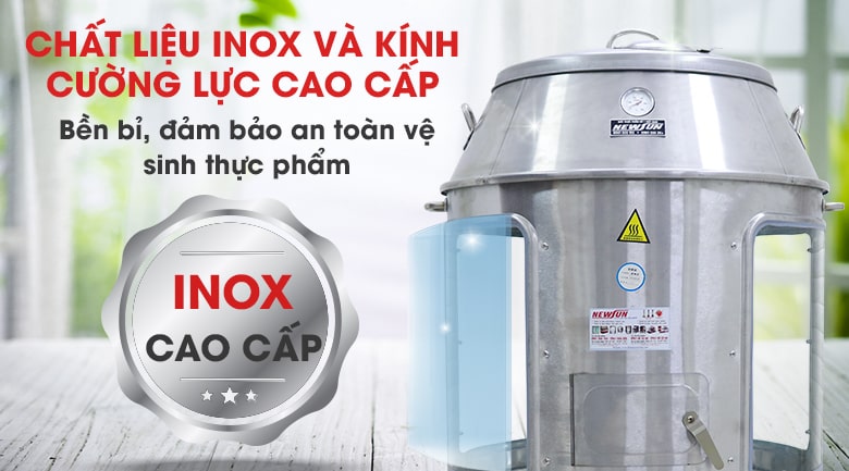 Chất liệu inox tốt và đảm bảo độ bền
