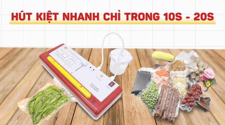 Hút kiệt không khí chỉ trong 10-20s Hút kiệt không khí chỉ trong 10-20s