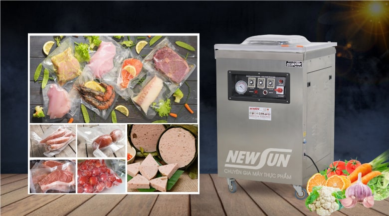 Máy hút chân không đóng gói giò chả năng suất cao Máy hút chân không đóng gói giò chả năng suất cao
