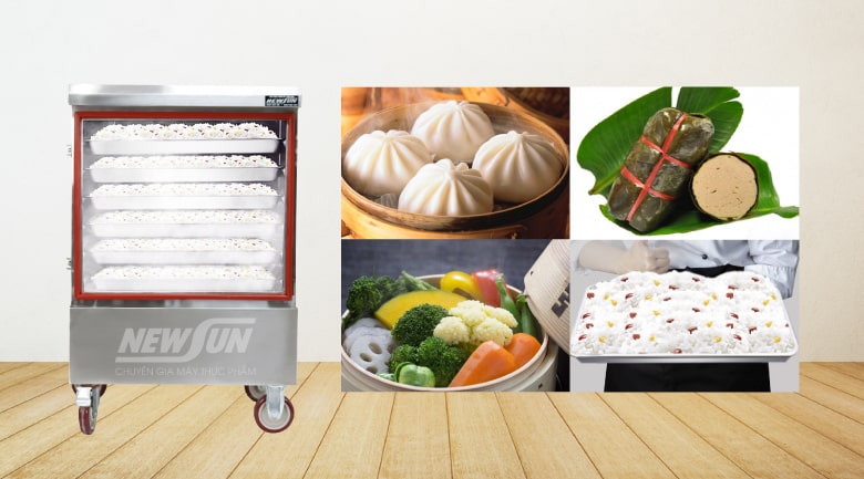 Tủ nấu cơm công nghiệp điện nấu/hấp đa năng nhiều loại thực phẩm