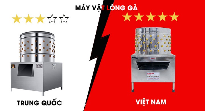 So sánh sự giống và khác nhau của máy vặt lông gà Việt Nam và Trung Quốc