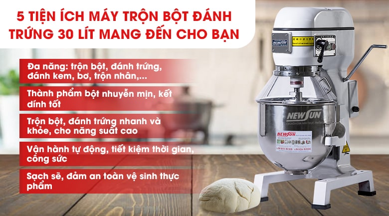Những lý do nên đầu tư máy trộn bột đánh trứng 30 lít
