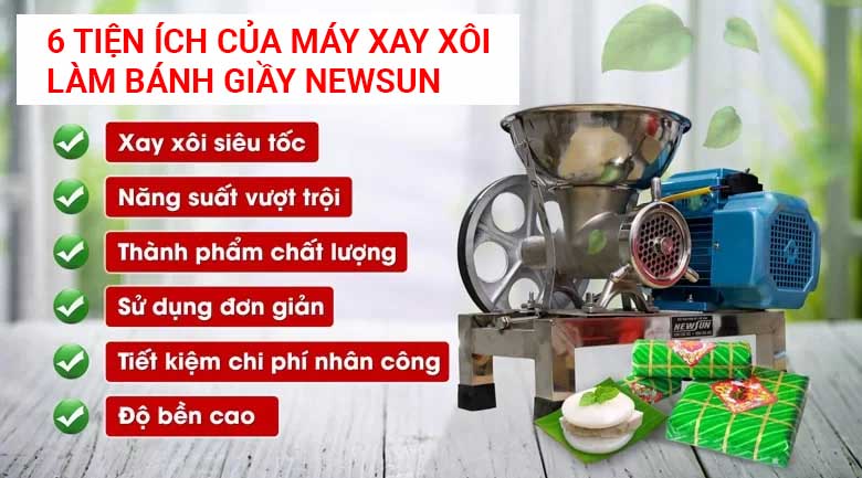 Tính năng, tiện ích của máy xay xôi làm bánh giầy