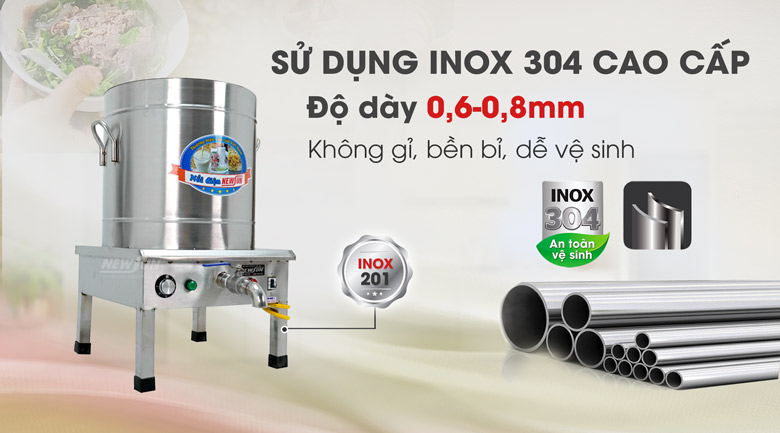 Chất liệu inox cao cấp, bền bỉ